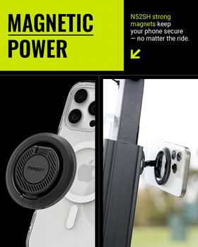 Spigen MAG-iT MagSafe lock keeps iPhone securely in place on rough greens.