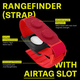 Spigen MAG-iT neon red magnetic mount keeps your rangefinder secure on carts