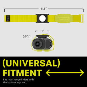 Spigen MAG-iT neon-yellow strap enhances visibility on the course.
