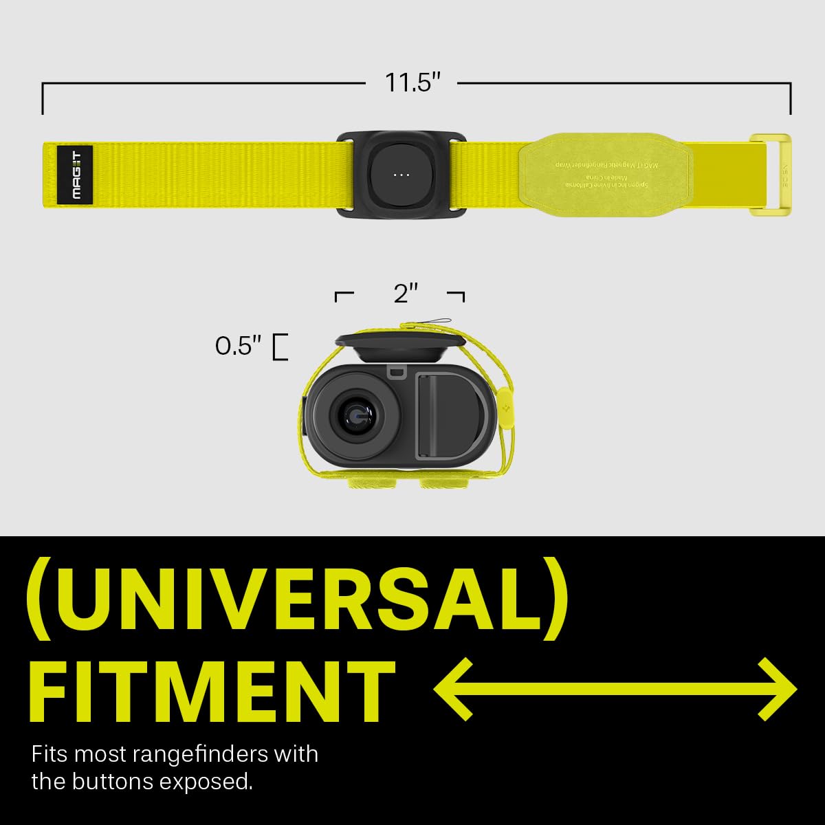 Spigen MAG-iT neon yellow strap for fast visibility on the course