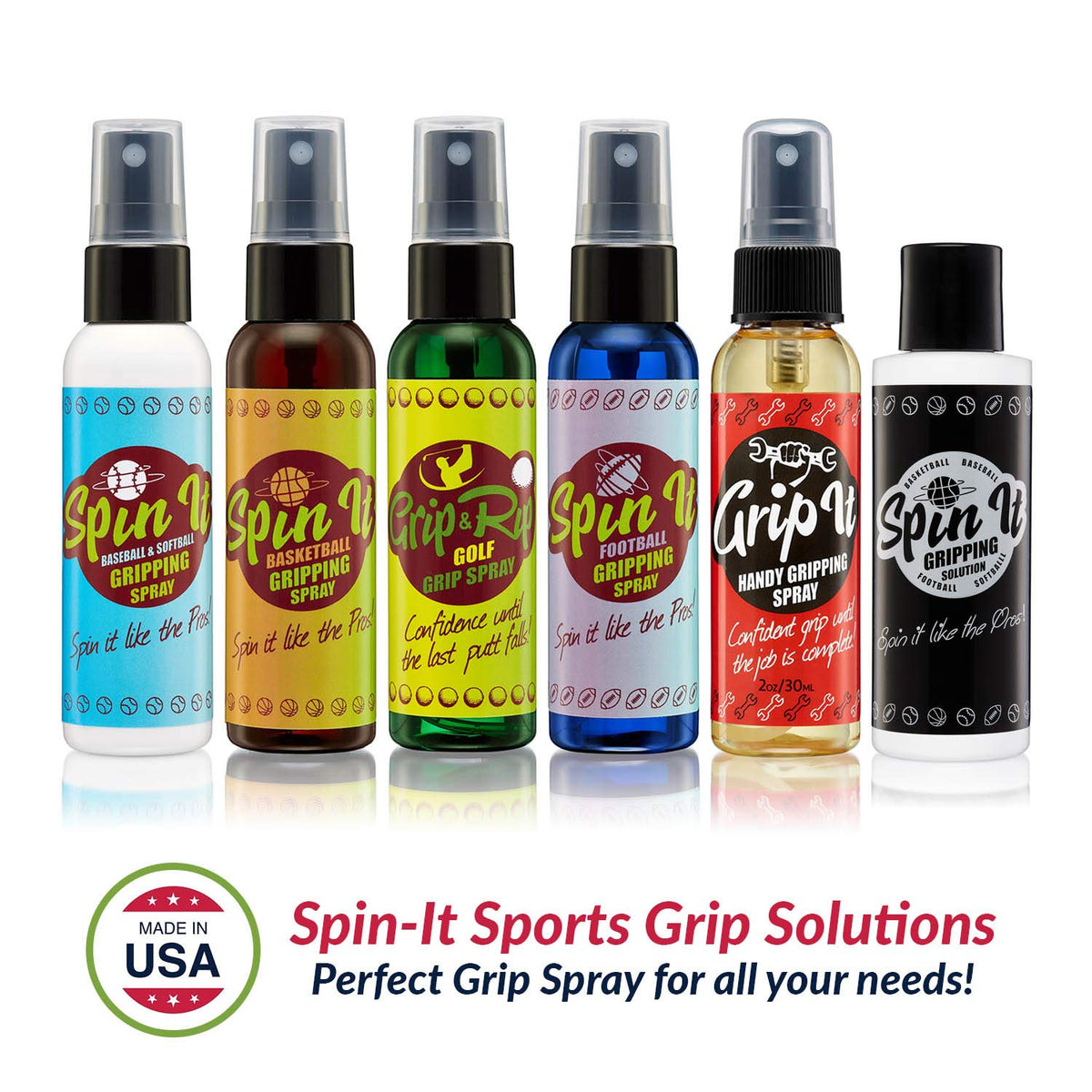SPIN IT GRIPPING SOLUTION Grip N Rip on-course visibility shows quick tack.