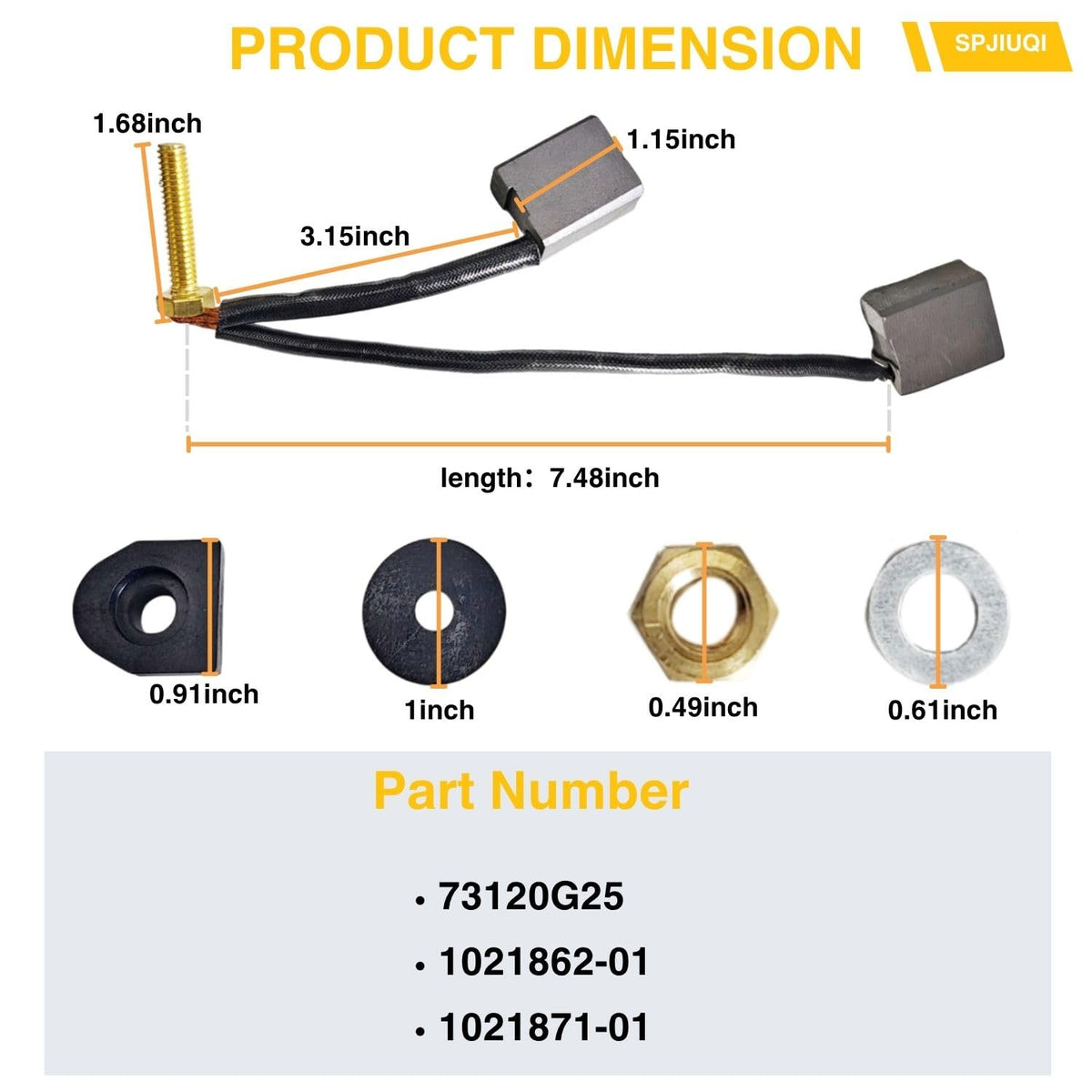 SPJIUQI 73120G25 package includes hardware for secure setup