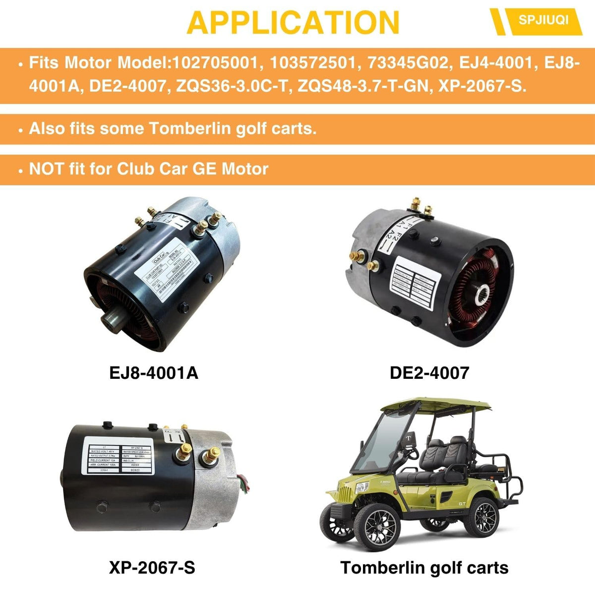Install-ready SPJIUQI brush plate for EZGO TXT maintenance and upgrades