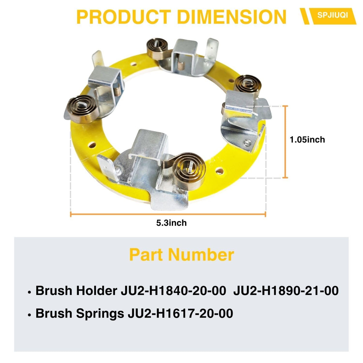 SPJIUQI JU2-H1617-20-00 brush springs ensure stable brush tension.