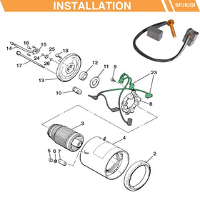 SPJIUQI JU2-H1801-00 easy installation brushes for faster maintenance