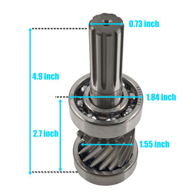 Close-up of SPJIUQI rear axle input shaft showing sturdy metal construction.
