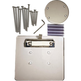 SPJIUQI beige acrylic scorecard holder for golf carts keeps essentials organized during play.
