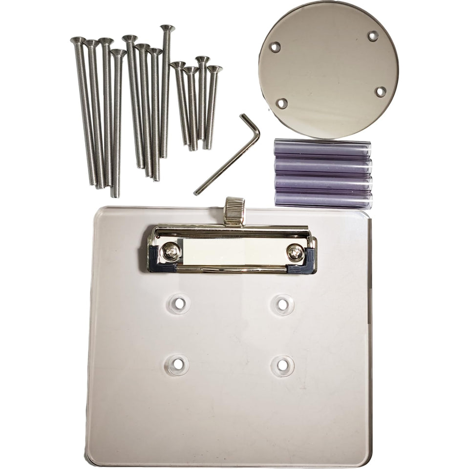 SPJIUQI beige acrylic scorecard holder for golf carts keeps essentials organized during play.