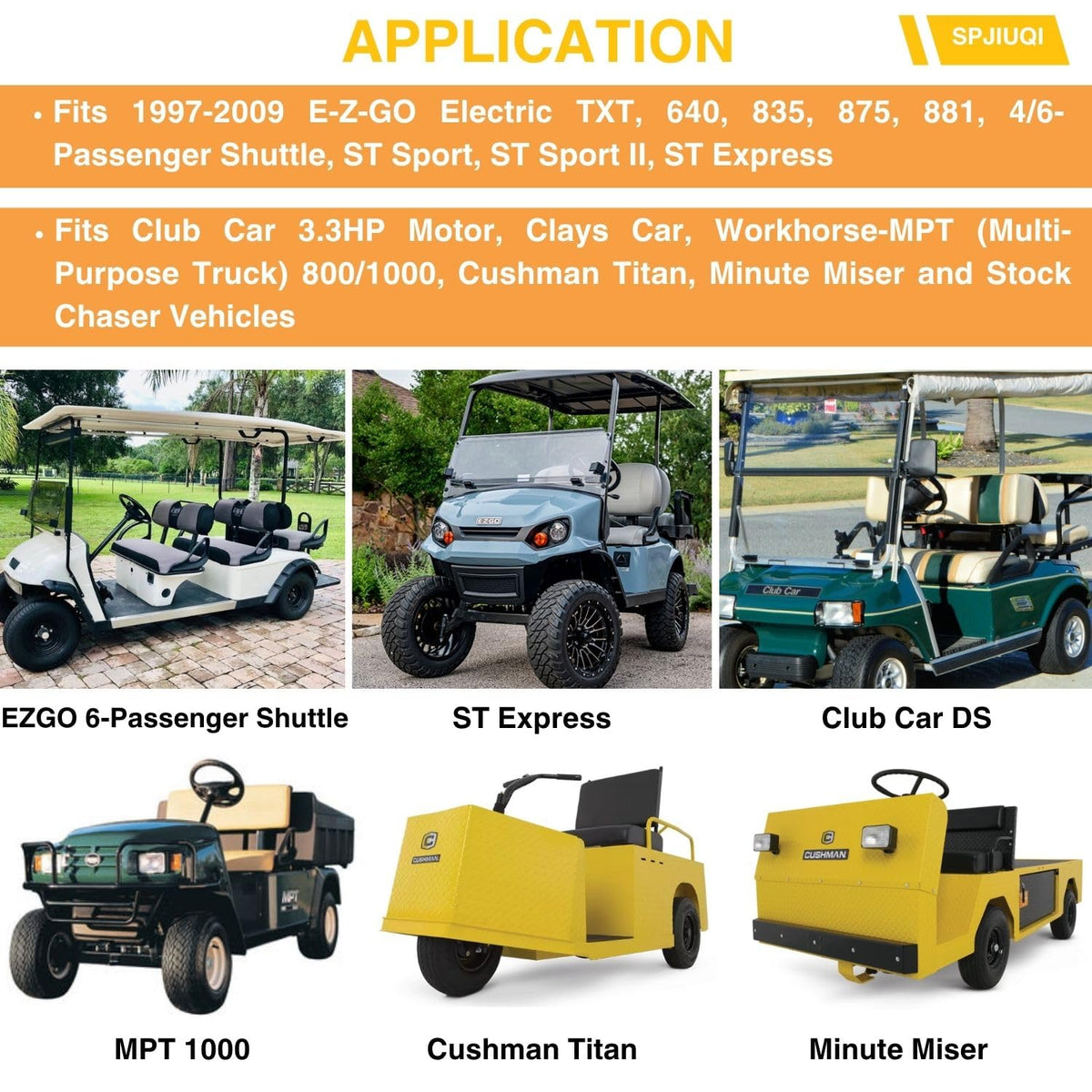 SPJIUQI springs-equipped brush plate delivers durable performance for EZGO and Club Car carts
