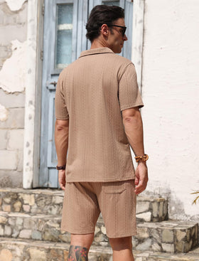 SPKPKEY knit pattern polo texture close-up emphasizing premium fabric quality