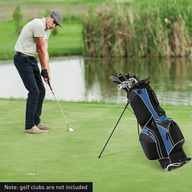 SPORFIT stand bag with 8 pockets keeps tees, balls, and accessories within reach