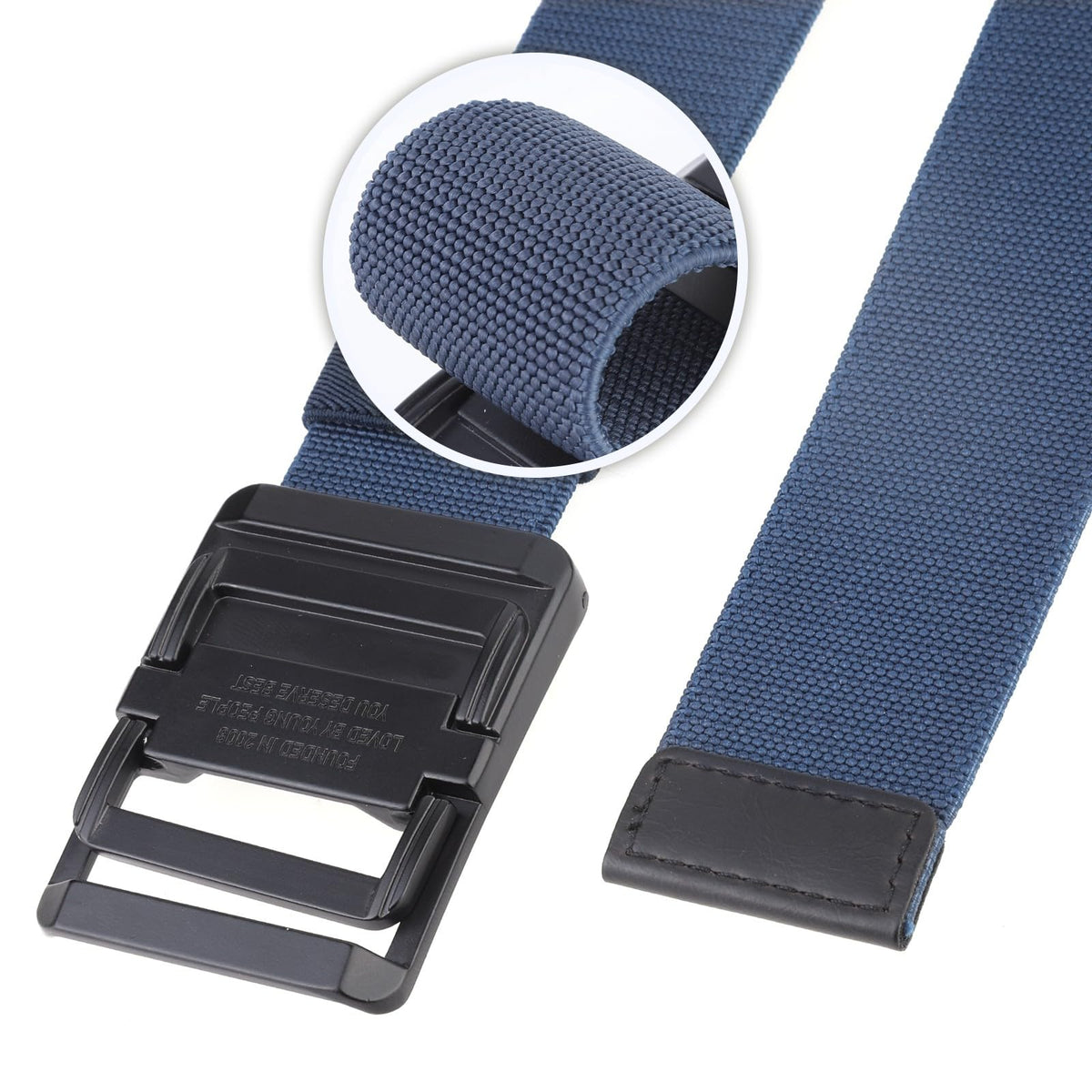 Sportmusies detachable buckle detail highlights easy length customization.