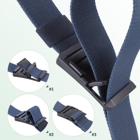 Sportmusies tactical elastic belt worn with jeans for reliable fit.