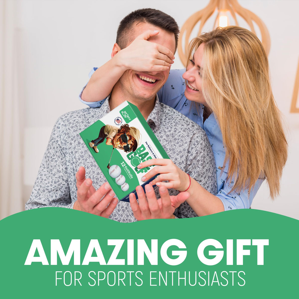 Sporty Body BaseGolf 12-pack packaging enables easy storage and transport.
