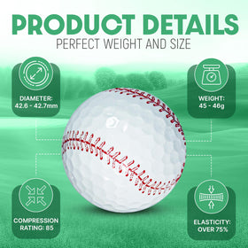 Sporty Body BaseGolf balls shown on range for consistent flight.