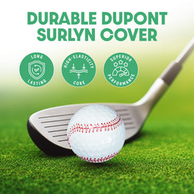 Sporty Body BaseGolf ball core offers high elasticity for smooth feel and distance.