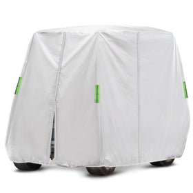 SPORTYOUTH 2-passenger golf cart cover front view protects from sun and dust