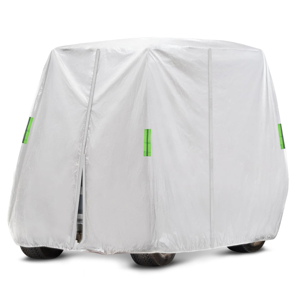 SPORTYOUTH 2-passenger golf cart cover front view protects from sun and dust