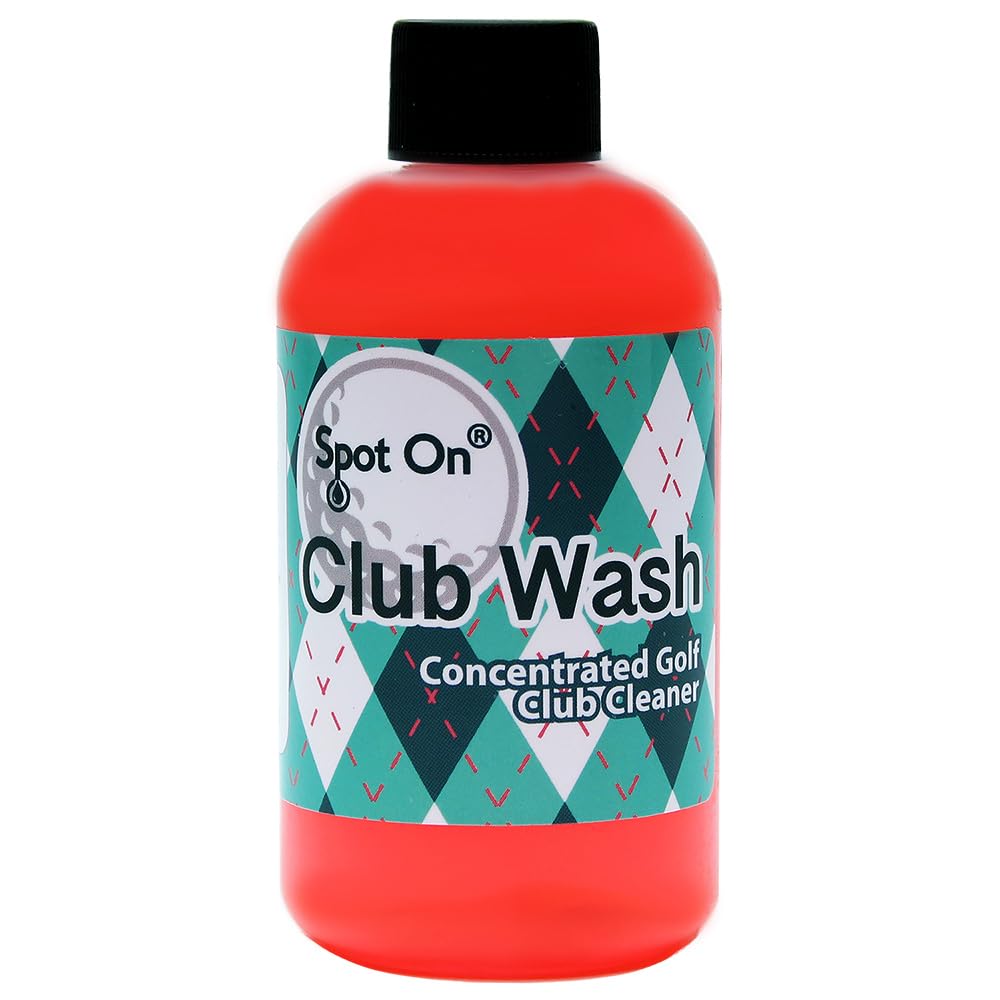 Spot On golf club cleaner brush removes groove dirt with minimal effort.