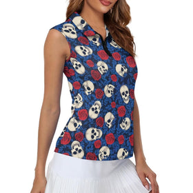Spowatriy Skull Rose collar detail with sun protection and sleek look