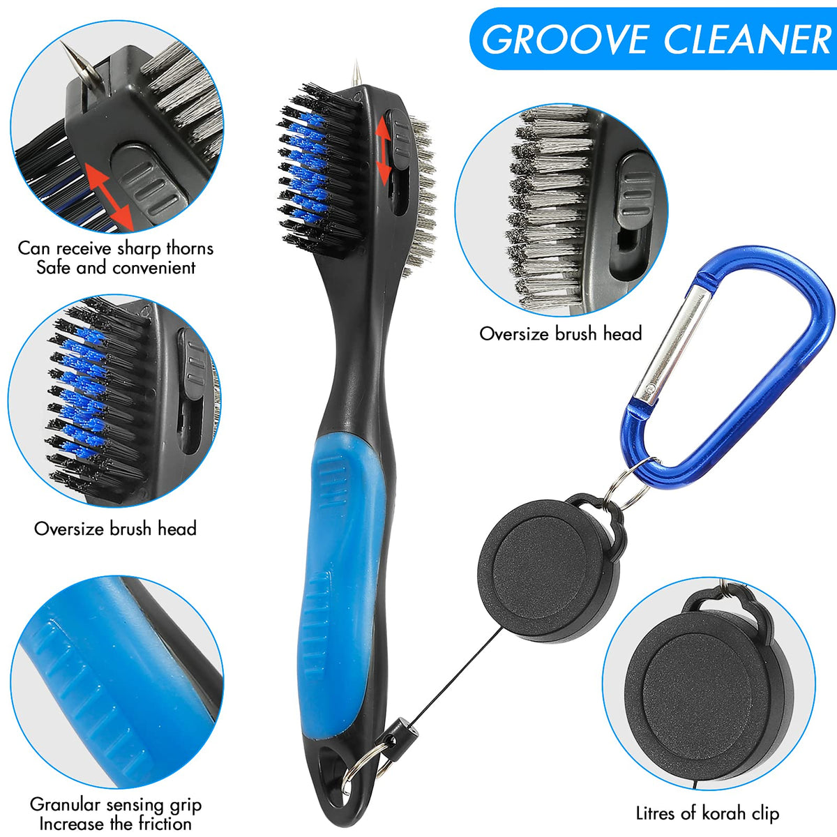 Sprookber foldable divot tool with magnetic marker for quick bag storage