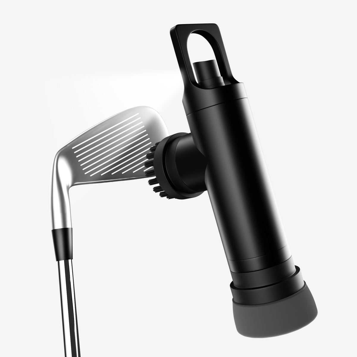 Sprush water spray bottle ready to moisten golf clubs before brushing