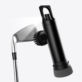 Sprush water spray bottle ready to moisten golf clubs before brushing