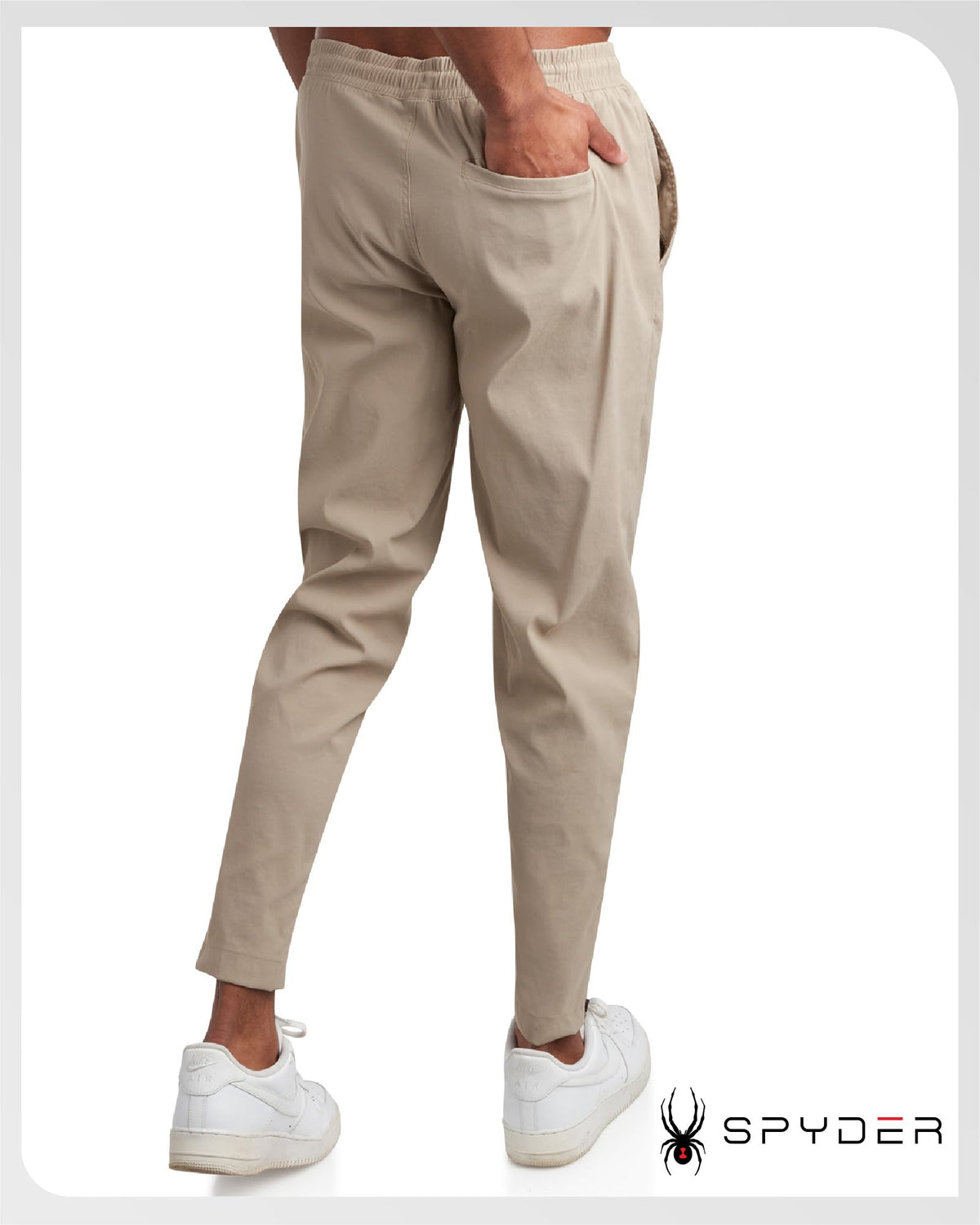 Spyder mens work pants with adjustable waistband for a customized fit during activities.