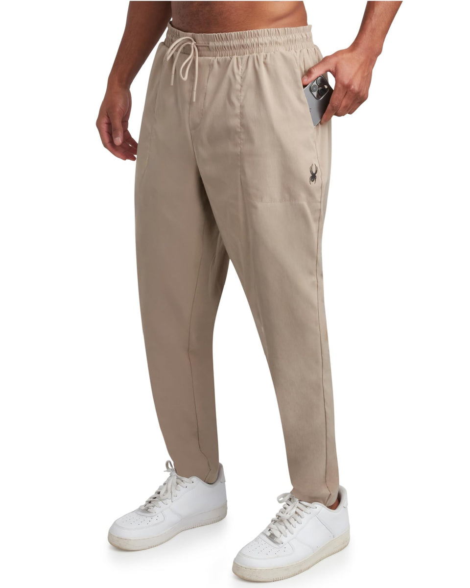 Spyder Mens Work Pants with adjustable waistband for flexible, personalized fit on and off the course.