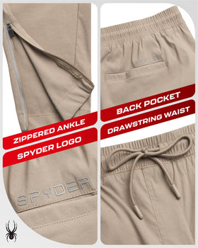 Spyder mens work pants gravel Thermoweb 1.0 for cooler-weather comfort
