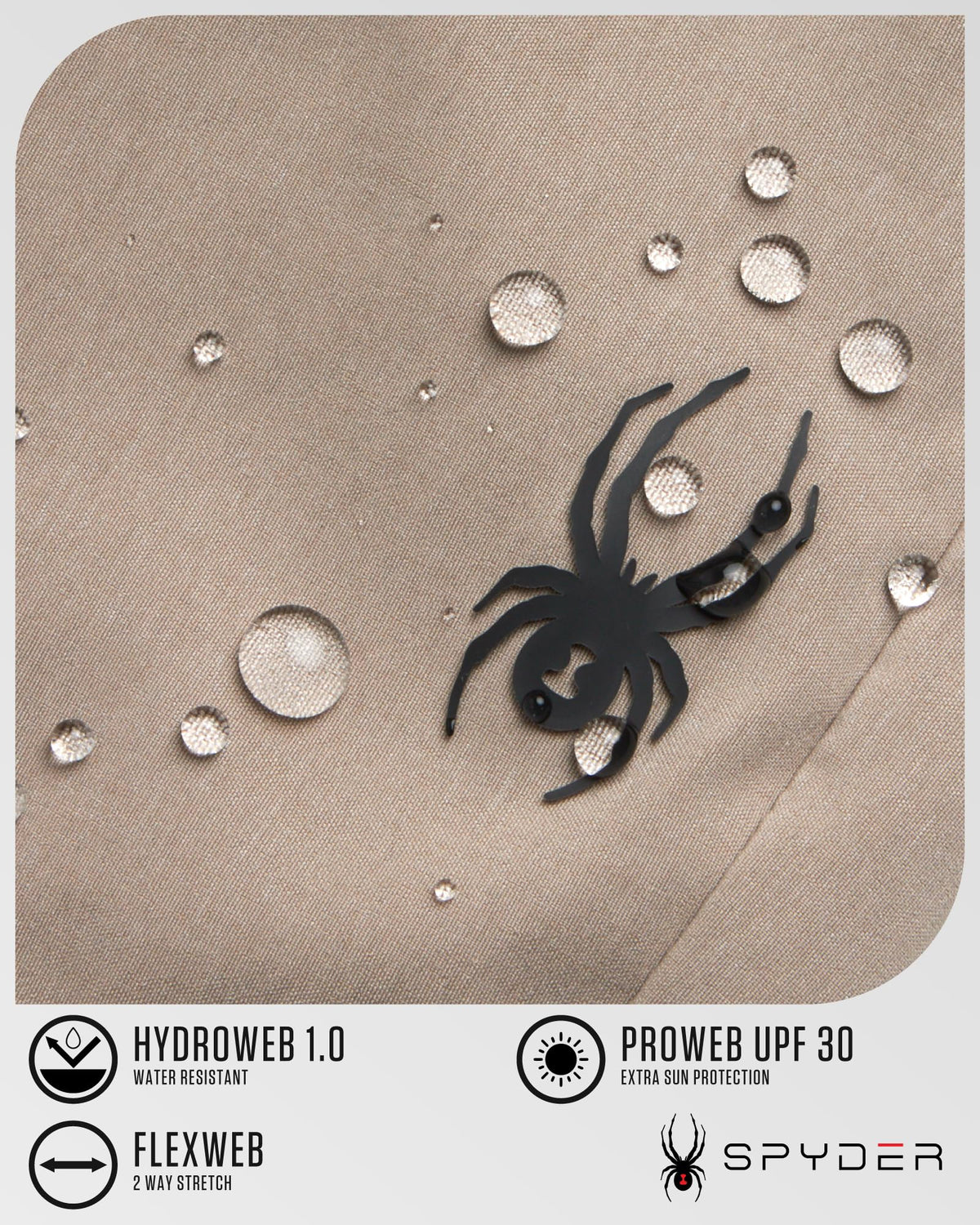 Spyder Mens Work Pants highlight Thermoweb 1.0 for cooler comfort in mild weather.