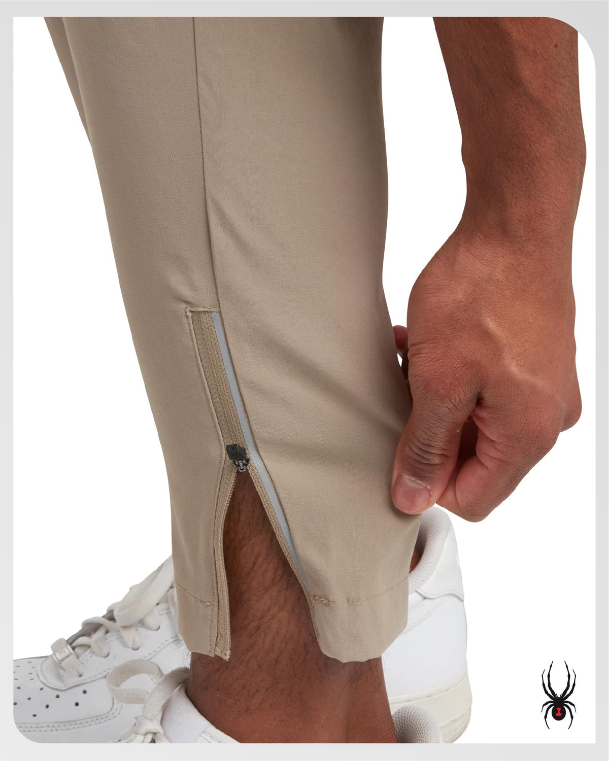 Spyder mens work pants with UPF 30 and Thermoweb for sun protection and warmth.