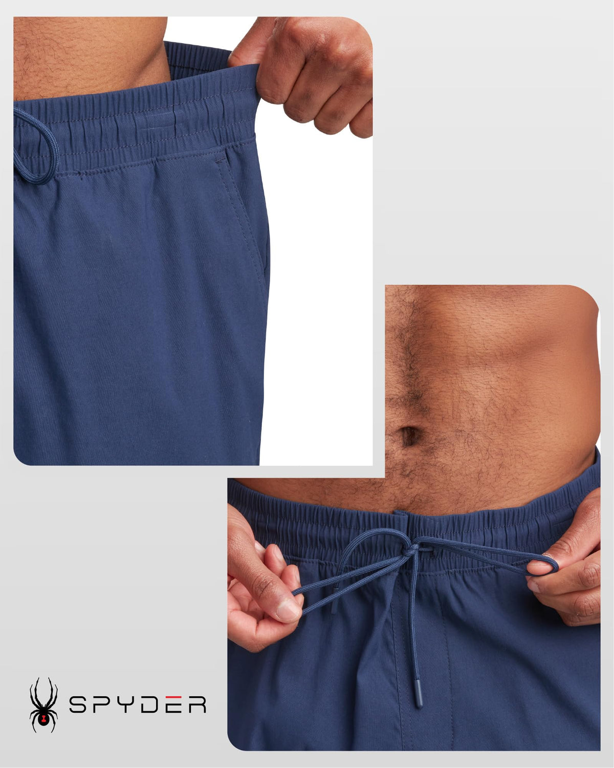Spyder men's work pants back view featuring UPF 30 protection and weather-ready design.