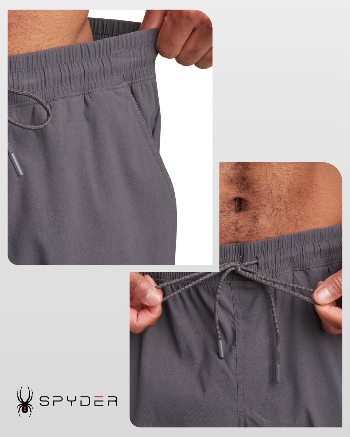 Spyder mens work pants zippered ankles closure for secure fit and tapered style