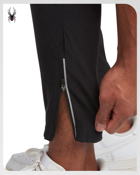 Spyder pants featuring zippered ankles for easy on/off and mobility