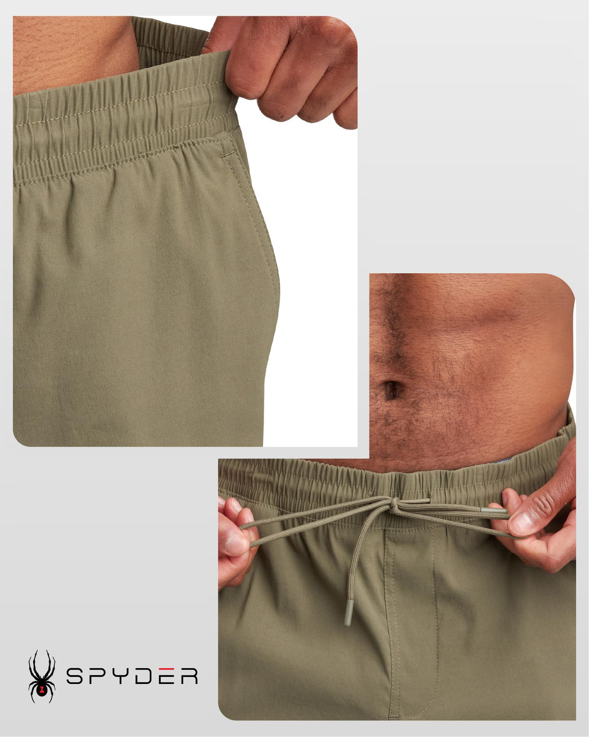 Spyder men's work pants with zippered ankles for easy adjustments.