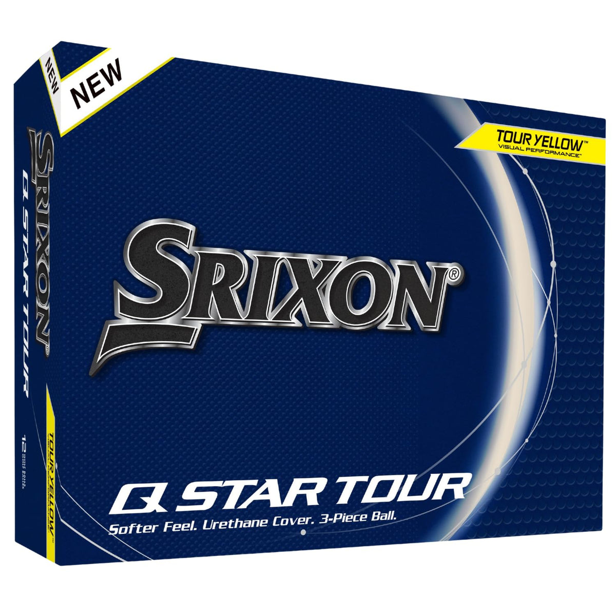 Srixon Q-STAR Tour 5 yellow ball close-up with soft feel and spin potential.