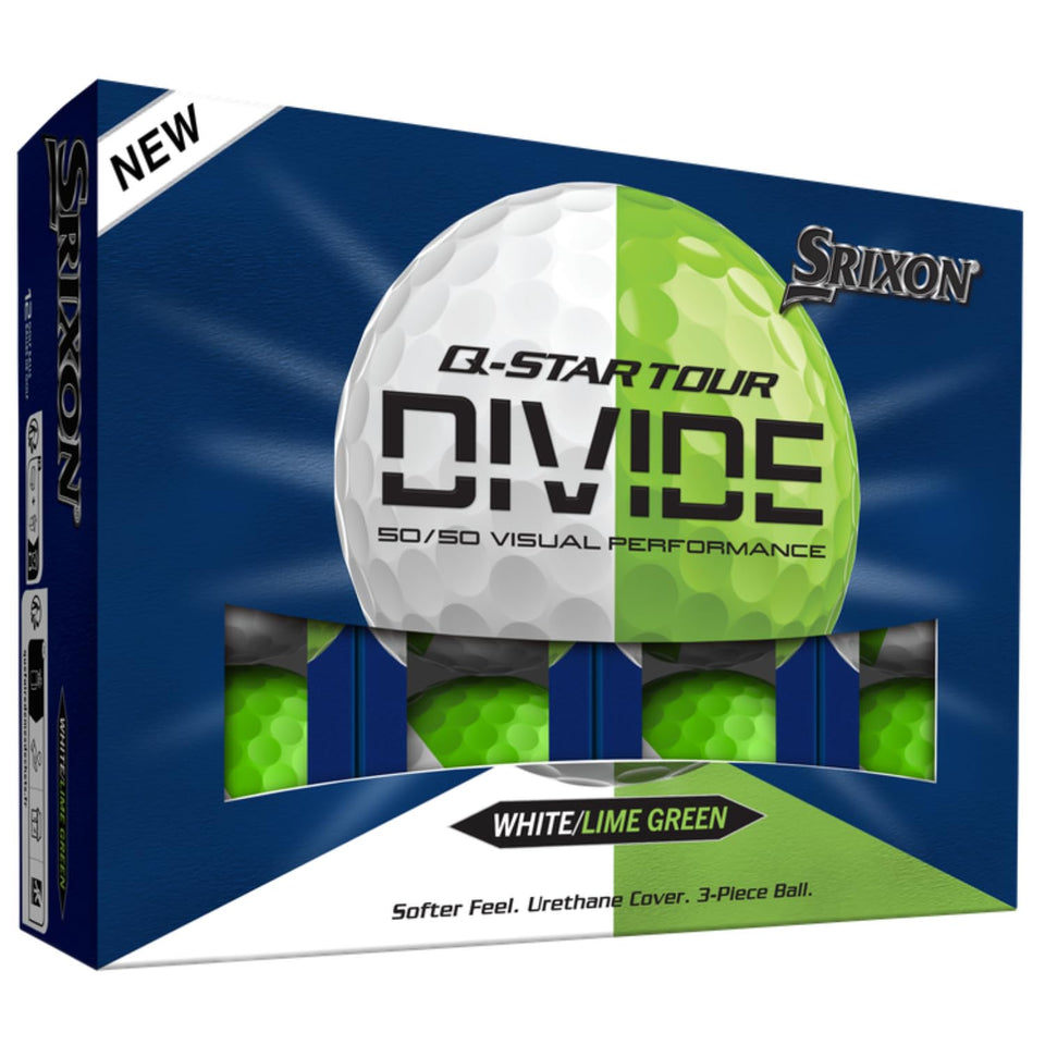 Srixon Q-Star Tour 6 Divide gloss finish improves spin visibility and greenside feel.