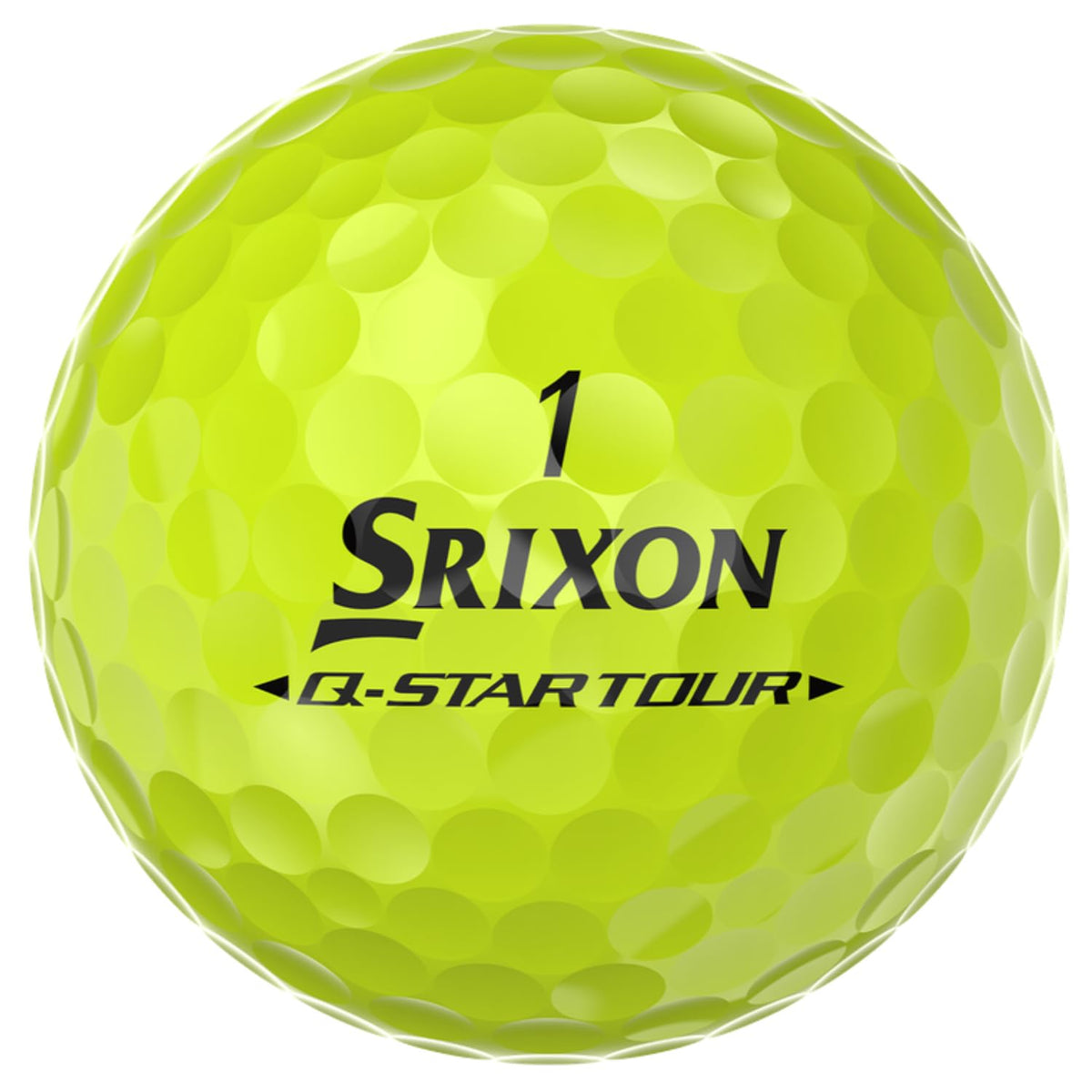Srixon Q-Star Tour 6 Divide yellow-red ball, Spin Skin+ coating on greenside grooves.