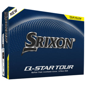 Srixon Q-Star Tour 6 Tour Yellow pack shot showing vibrant color and greenside feel.