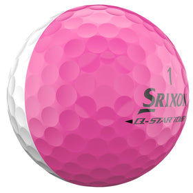 Srixon Q-STAR Tour Divide FastLayer core indicating speed and softer feel.