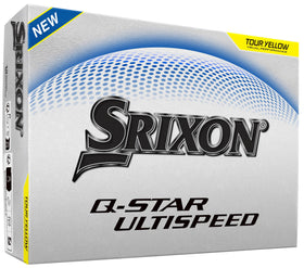 Srixon Q-Star Ultispeed Tour Yellow ball in flight for long, stable distance.