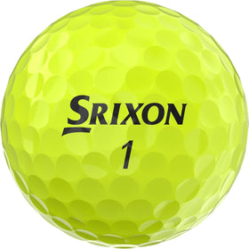 Srixon Soft Feel 13 Yellow matte finish improves visibility on fairways.