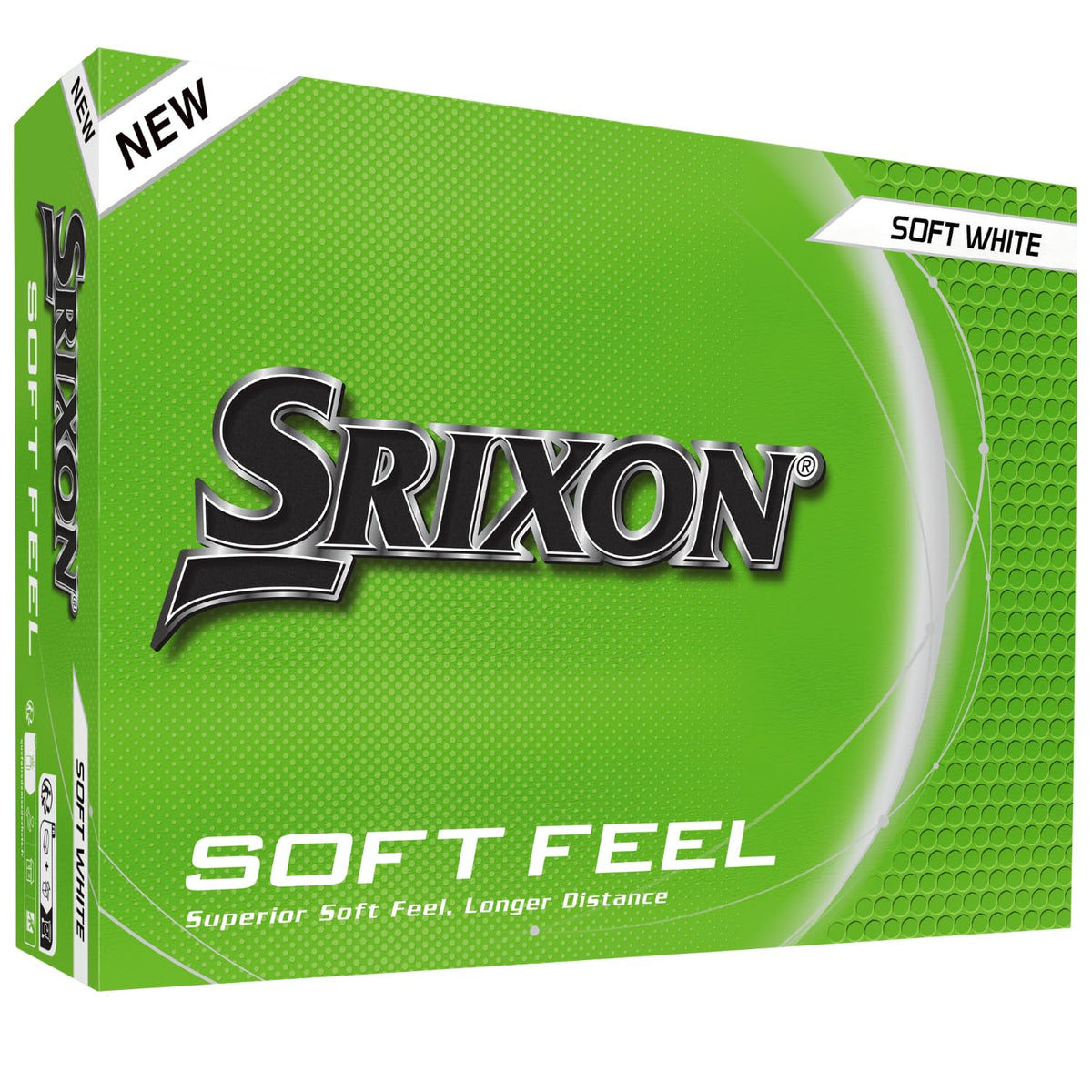 Srixon Soft Feel 14 white ball on tee shot showing smooth feel and distance.