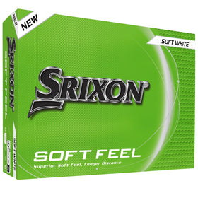 Srixon Soft Feel 14 white ball on tee shot showing smooth feel and distance.