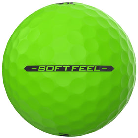 Srixon Soft Feel Brite Green ball during flight with distance potential