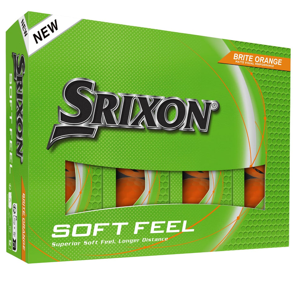 Srixon Soft Feel Brite Orange ball in flight improves visibility for easier locating on course.