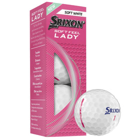 Srixon Soft Feel Lady ball with 338 dimple pattern reducing drag at launch.
