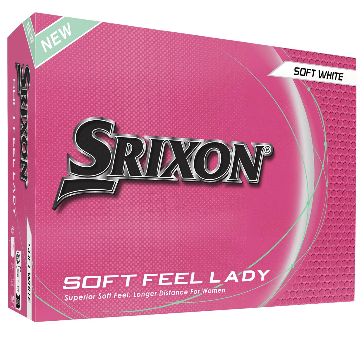 Srixon Soft Feel Lady ball core closeup shows soft feel and easy launch.