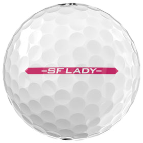 Srixon Soft Feel Lady ball on tee illustrating easy launch.